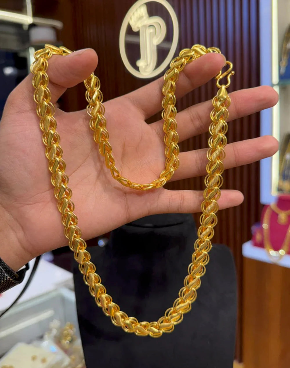 Premium 24k Lotus gold plated chain